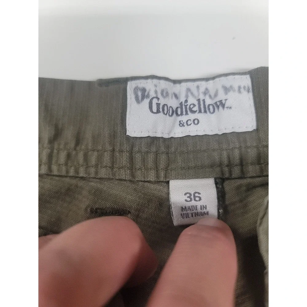 VINTAGE Goodfellow & Co. Mens‎ Cargo Shorts Olive Green Size 36 Outdoor Y2K 90s